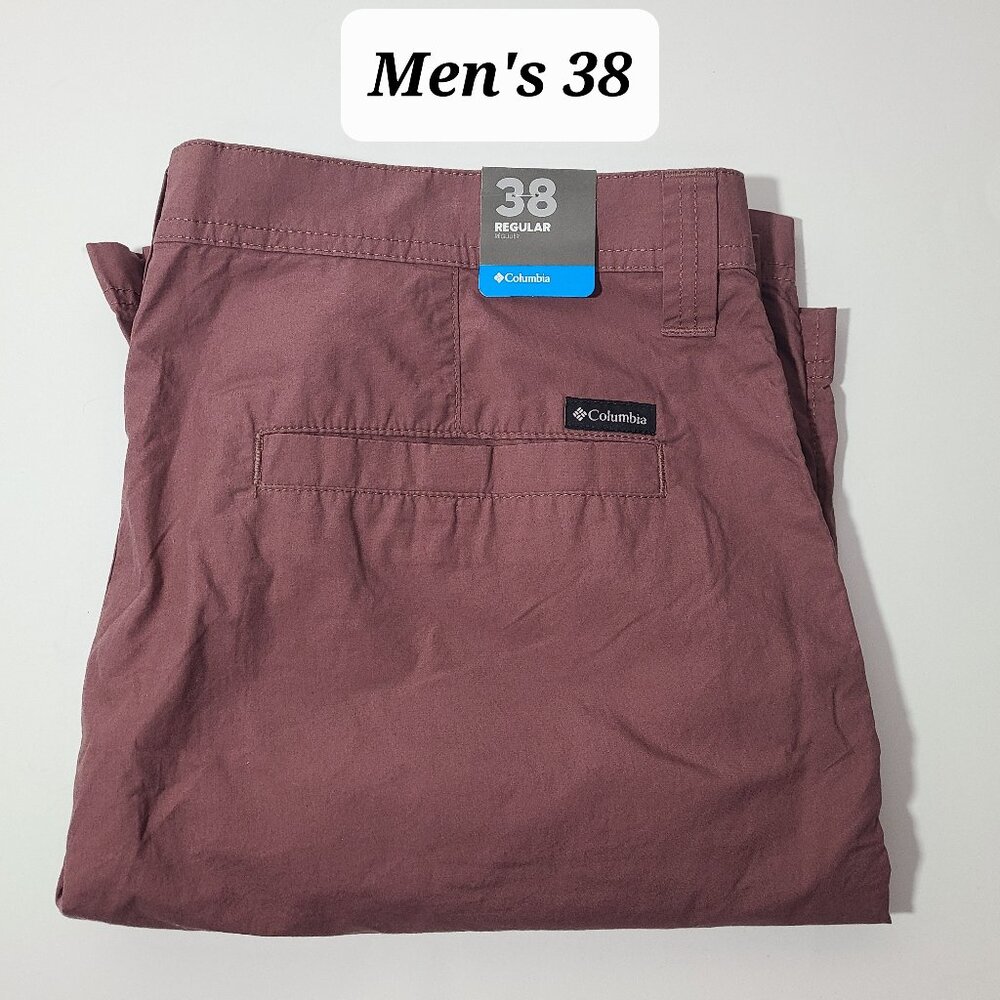 Columbia Sportswear Washed Out Men's Maroon Shorts Size 38 NWT